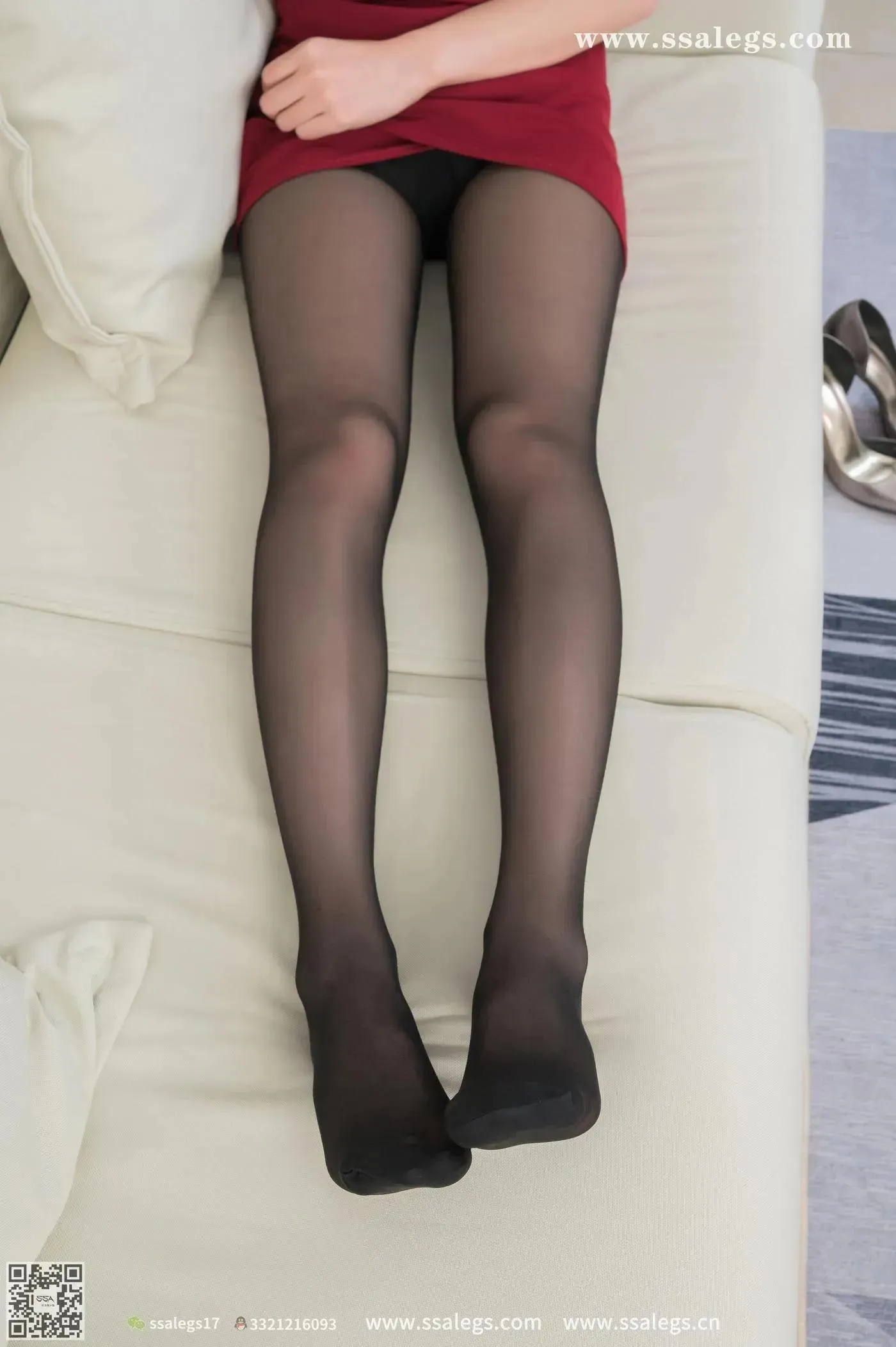 [SSA丝社]超清写真 NO.432 娜娜 御姐的性感红裙黑丝写真(下)[23] [52P]插图1